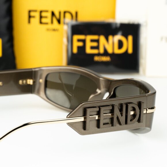 Fendi Women Sunglasses Opaline Pink Brown Oval FE40120I SHADOW 45E BRAND NEW - Picture 5 of 9